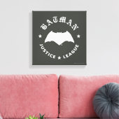 Justizielle Liga | Batman Retro Bat Emblem Leinwanddruck (Insitu (Wohnzimmer))