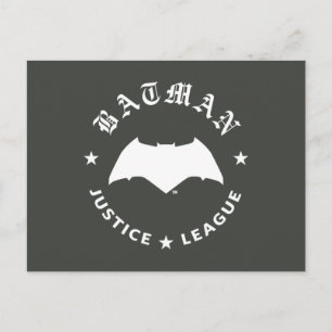 Justizielle Liga   Batman Retro Bat Emblem Postkarte