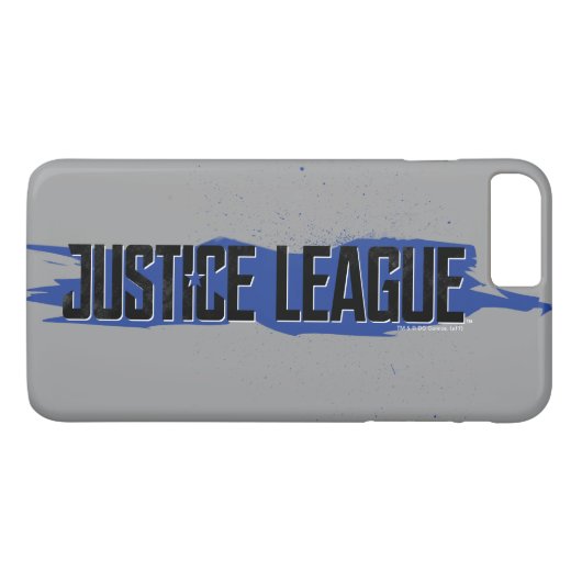 Justizielle Liga | Blue Stroke Justice League Logo Case-Mate iPhone Hülle (Rückseite (Horizontal))