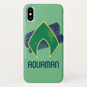 Justizielle Liga   Brush & Halftone Aquaman Symbol Case-Mate iPhone Hülle