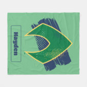 Justizielle Liga | Brush & Halftone Aquaman Symbol Fleecedecke (Vorderseite (Horizontal))