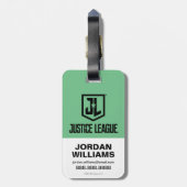 Justizielle Liga | Brush & Halftone Aquaman Symbol Gepäckanhänger (Rückseite vertikal)