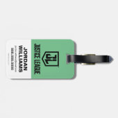 Justizielle Liga | Brush & Halftone Aquaman Symbol Gepäckanhänger (Rückseite horizontal)