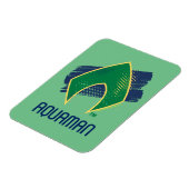 Justizielle Liga | Brush & Halftone Aquaman Symbol Magnet (Linke Seite)