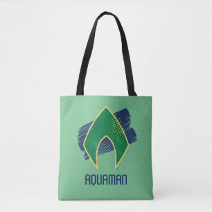 Justizielle Liga Brush & Halftone Aquaman Symbol Tasche