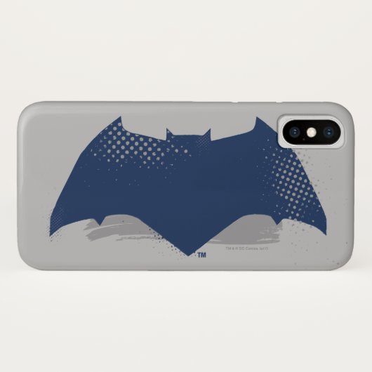 Justizielle Liga | Brush & Halftone Batman Symbol Case-Mate iPhone Hülle (Rückseite (Horizontal))