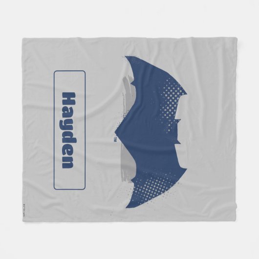 Justizielle Liga | Brush & Halftone Batman Symbol Fleecedecke (Vorderseite (Horizontal))
