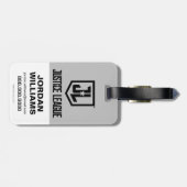 Justizielle Liga | Brush & Halftone Batman Symbol Gepäckanhänger (Rückseite horizontal)