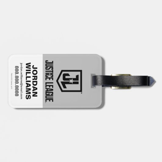 Justizielle Liga | Brush & Halftone Batman Symbol Gepäckanhänger (Rückseite horizontal)