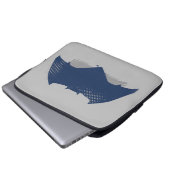 Justizielle Liga | Brush & Halftone Batman Symbol Laptopschutzhülle (Vorne Knopf)