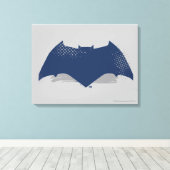 Justizielle Liga | Brush & Halftone Batman Symbol Leinwanddruck (Insitu (Holzboden))