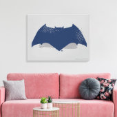 Justizielle Liga | Brush & Halftone Batman Symbol Leinwanddruck (Insitu (Wohnzimmer))