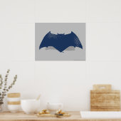 Justizielle Liga | Brush & Halftone Batman Symbol Poster (Küche)