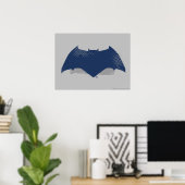 Justizielle Liga | Brush & Halftone Batman Symbol Poster (Heimbüro)