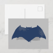 Justizielle Liga | Brush & Halftone Batman Symbol Postkarte (Vorne/Hinten)