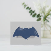 Justizielle Liga | Brush & Halftone Batman Symbol Postkarte (Stehend Vorderseite)