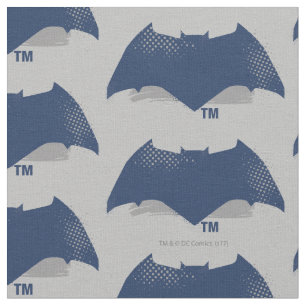 Justizielle Liga Brush & Halftone Batman Symbol Stoff