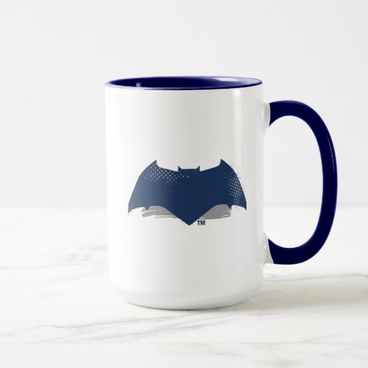 Justizielle Liga | Brush & Halftone Batman Symbol Tasse (Rechts)