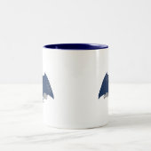 Justizielle Liga | Brush & Halftone Batman Symbol Zweifarbige Tasse (Mittel)