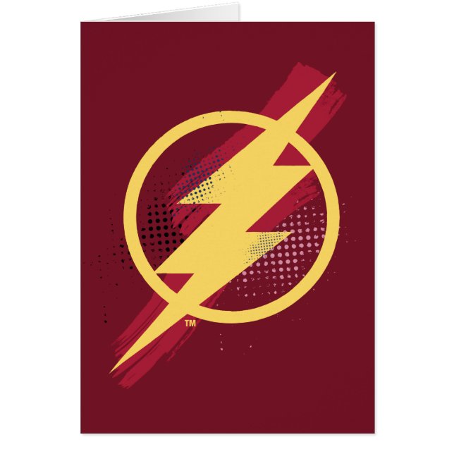 Justizielle Liga | Brush & Halftone Flash Symbol (Vorne)