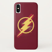 Justizielle Liga | Brush & Halftone Flash Symbol Case-Mate iPhone Hülle (Rückseite)