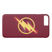 Justizielle Liga | Brush & Halftone Flash Symbol Case-Mate iPhone Hülle (Rückseite (Horizontal))