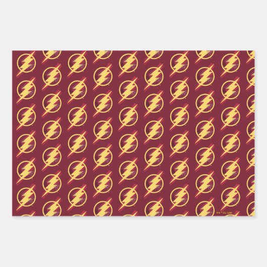 Justizielle Liga | Brush & Halftone Flash Symbol Geschenkpapier Set (Vorderseite 3)
