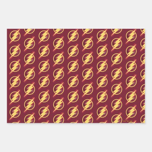 Justizielle Liga | Brush & Halftone Flash Symbol Geschenkpapier Set (Vorderseite 2)