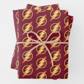 Justizielle Liga | Brush & Halftone Flash Symbol Geschenkpapier Set (Beispiel)