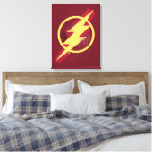 Justizielle Liga | Brush & Halftone Flash Symbol Leinwanddruck (Insitu (Schlafzimmer))