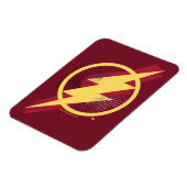 Justizielle Liga | Brush & Halftone Flash Symbol Magnet (Linke Seite)