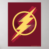 Justizielle Liga | Brush & Halftone Flash Symbol Poster (Vorne)