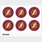 Justizielle Liga | Brush & Halftone Flash Symbol Runder Aufkleber (Blatt)