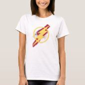 Justizielle Liga | Brush & Halftone Flash Symbol T-Shirt (Vorderseite)