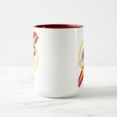 Justizielle Liga | Brush & Halftone Flash Symbol Tasse (Zentrum)