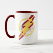 Justizielle Liga | Brush & Halftone Flash Symbol Tasse (Links)