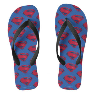 Justizielle Liga   Brush & Halftone Superman Symbo Badesandalen