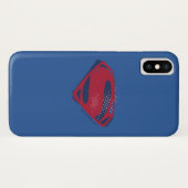 Justizielle Liga | Brush & Halftone Superman Symbo Case-Mate iPhone Hülle (Rückseite (Horizontal))