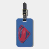 Justizielle Liga | Brush & Halftone Superman Symbo Gepäckanhänger (Vorderseite vertikal)