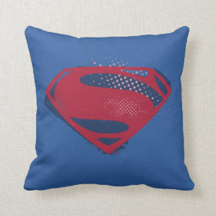 Justizielle Liga Brush & Halftone Superman Symbo Kissen