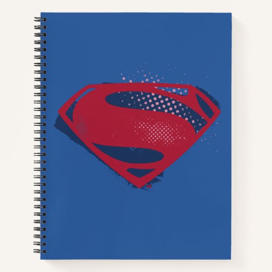 Justizielle Liga | Brush & Halftone Superman Symbo Notizblock (Vorderseite)
