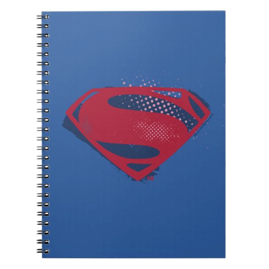 Justizielle Liga | Brush & Halftone Superman Symbo Notizblock (Vorderseite)