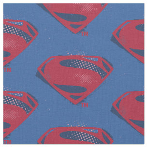 Justizielle Liga Brush & Halftone Superman Symbo Stoff