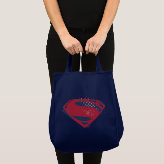 Justizielle Liga | Brush & Halftone Superman Symbo Tragetasche (Vorderseite (Produkt))