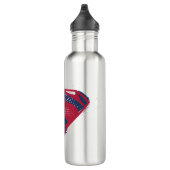 Justizielle Liga | Brush & Halftone Superman Symbo Trinkflasche (Rechts)