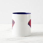 Justizielle Liga | Brush & Halftone Superman Symbo Zweifarbige Tasse (Mittel)