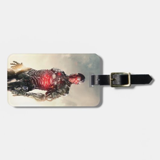 Justizielle Liga | Cyborg auf dem Schlachtfeld Gepäckanhänger (Vorderseite horizontal)