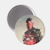 Justizielle Liga | Cyborg auf dem Schlachtfeld Magnet (Vorderseite/Rückseite)