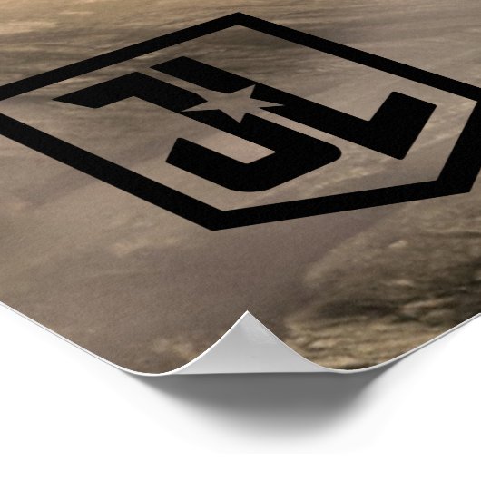 Justizielle Liga | Cyborg auf dem Schlachtfeld Poster (Ecke)