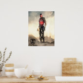 Justizielle Liga | Cyborg auf dem Schlachtfeld Poster (Küche)